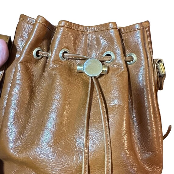 Vintage Russell & Bromley Leather drawstring Buck… - image 5