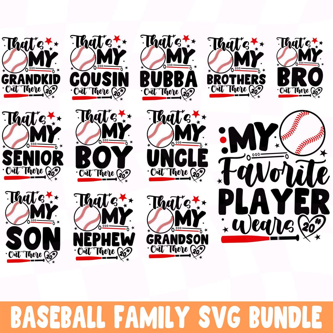 That's My Boy Out There Baseball Family Svg Bundle, T-ball Mama, Tball ...