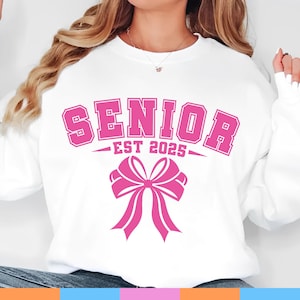 Senior 2025 Svg Png, Coquette Senior Class Of 2025 Svg, Senior Pink Bow Svg, Senior 2025 Shirt, Graduation 2025 Svg, Back To School 2025