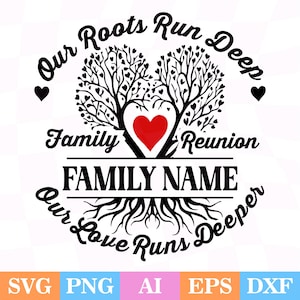 Family Reunion svg, Roots Run Deep svg, Our Love Runs Deeper svg, Family svg, Reunion svg, Family svg, Family Reunion svg, Family name