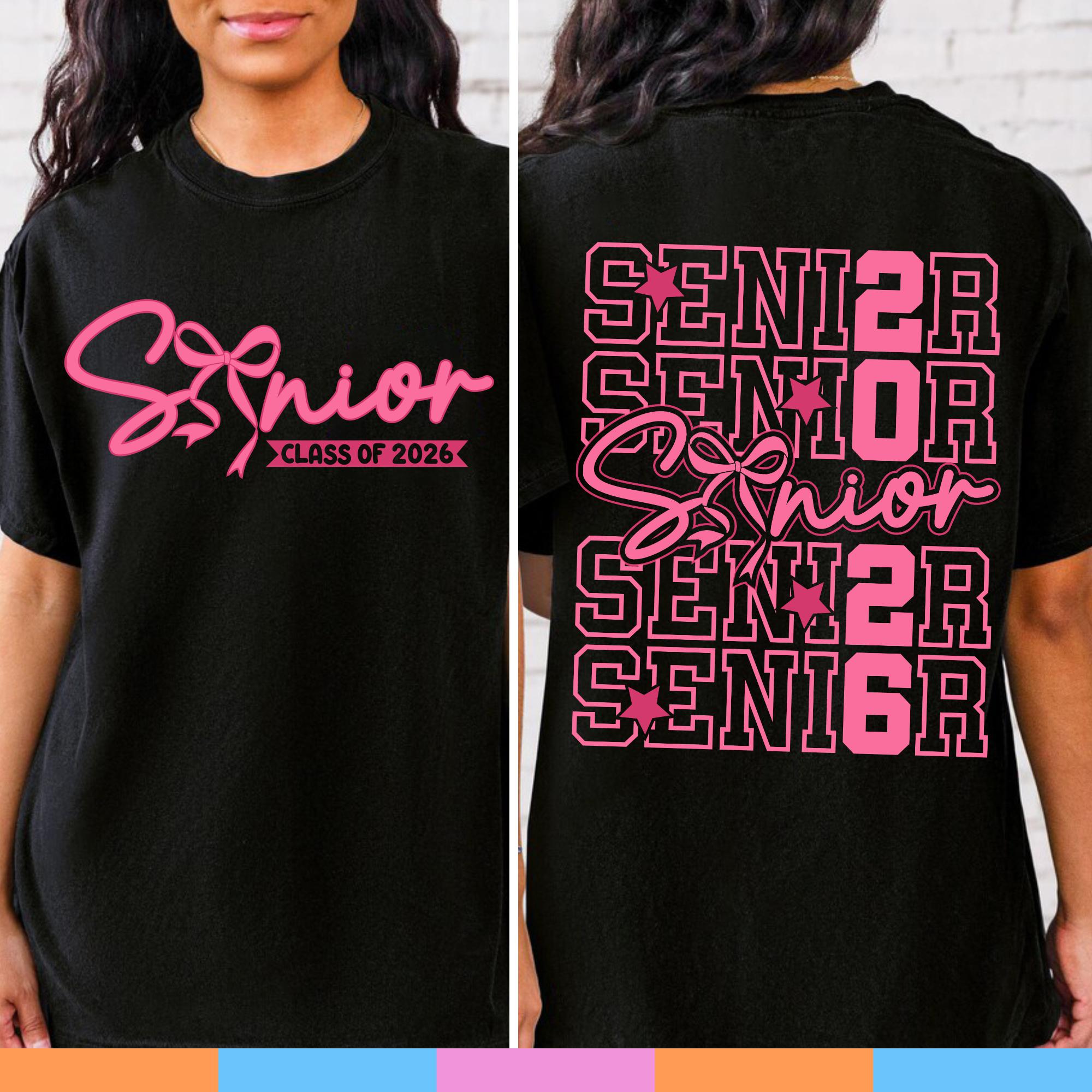 Svg senior 2026, Promotion 2026, Svg senior 2026, Noeud coquette senior, Remise des diplômes 2026, Svg Sénior 2026, Svg maman senior, Noeud rose Sénio