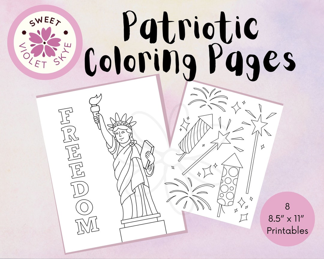 Patriotic Coloring Pages Printable Digital Download - Etsy