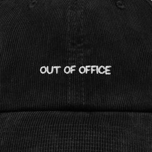 Out of Office Embroidered Corduroy Hat | Funny Work Gift | OOO Cap for Remote Workers & Travelers | Coworker Gift