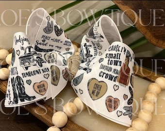 Morgan Wallen Inspired Boutique bow