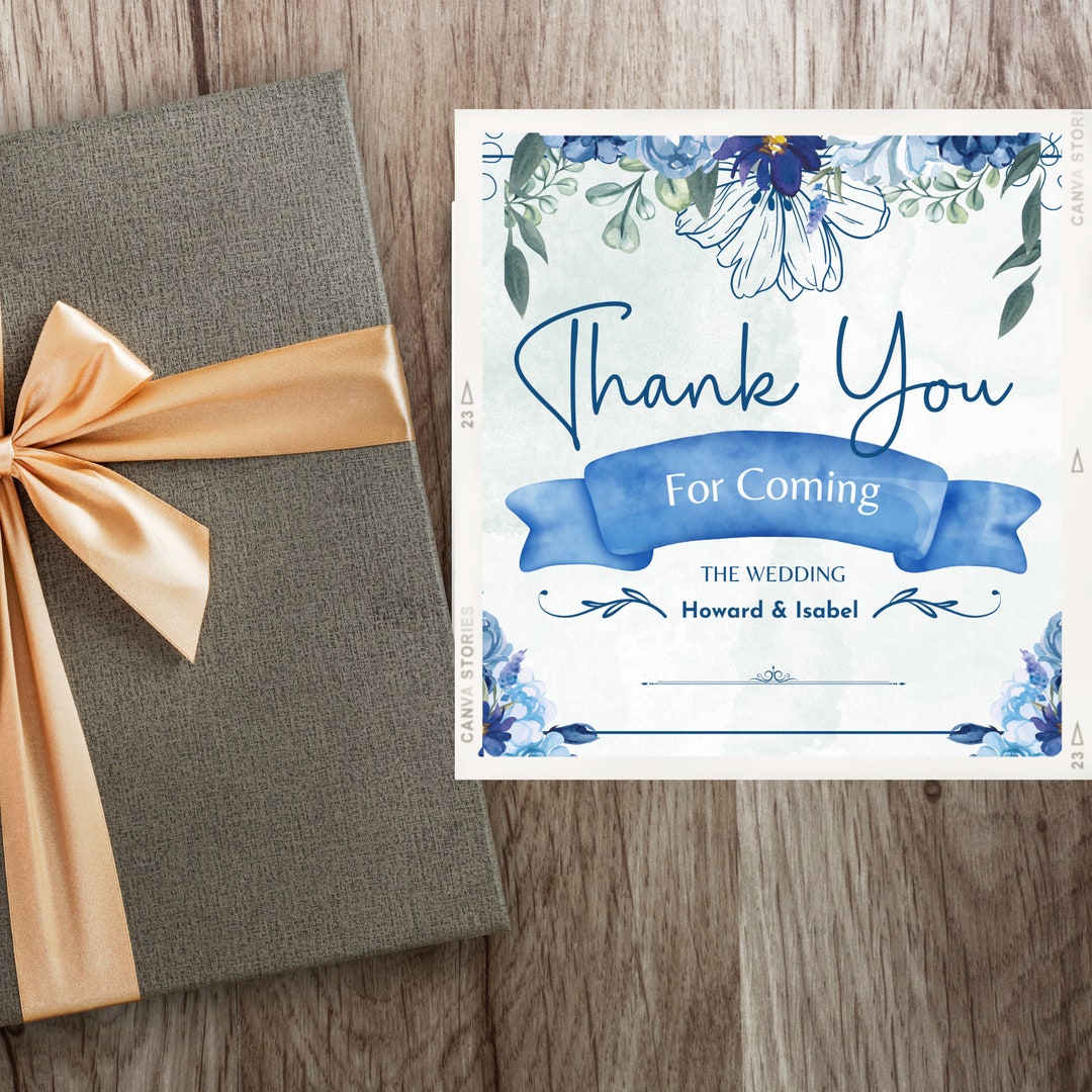 Digital Thank You Cards Instant Download Printables Etsy