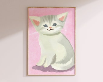 Cute Cat Wall Art | Digital Download Art Prints