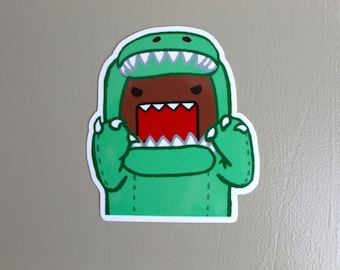 Domo Dinosaur Kawaii Sticker: Laptop, Water Bottle Decal