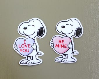 Beagle Love sticker Waterproof Sticker, Snoopy, Valentines day