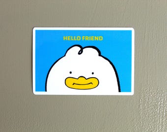 Hello Friend Kpdh Sticker, demon hunter sticker, K-pop demon hunter sticker, rumi, demon hunter, k pop demon hunter, kawaii sticker