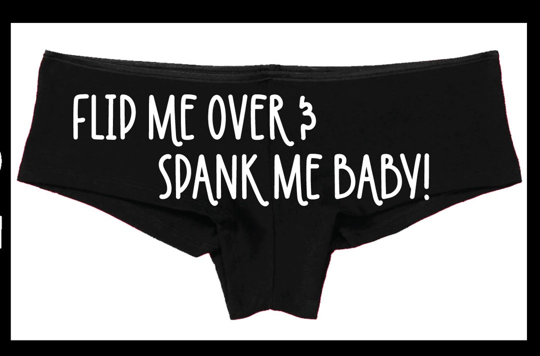 Bad Girl Spank Me Funny Panties Custom Thong Anniversary Bridal