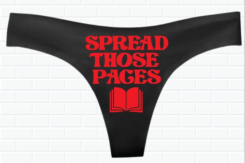 Spicy BookTok Gift for Dark Romance Bookworm Reader Underwear - Spread Those Pages Thong, Forbidden Desire image 4
