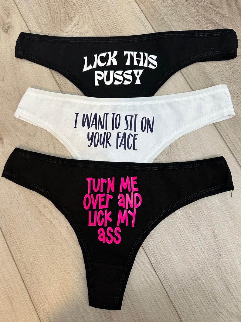 Lick This Pussy Sit On My Face Funny Personalized Panties Anniversary