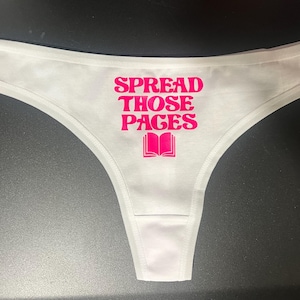 Spicy BookTok Gift for Dark Romance Bookworm Reader Underwear - Spread Those Pages Thong, Forbidden Desire image 10