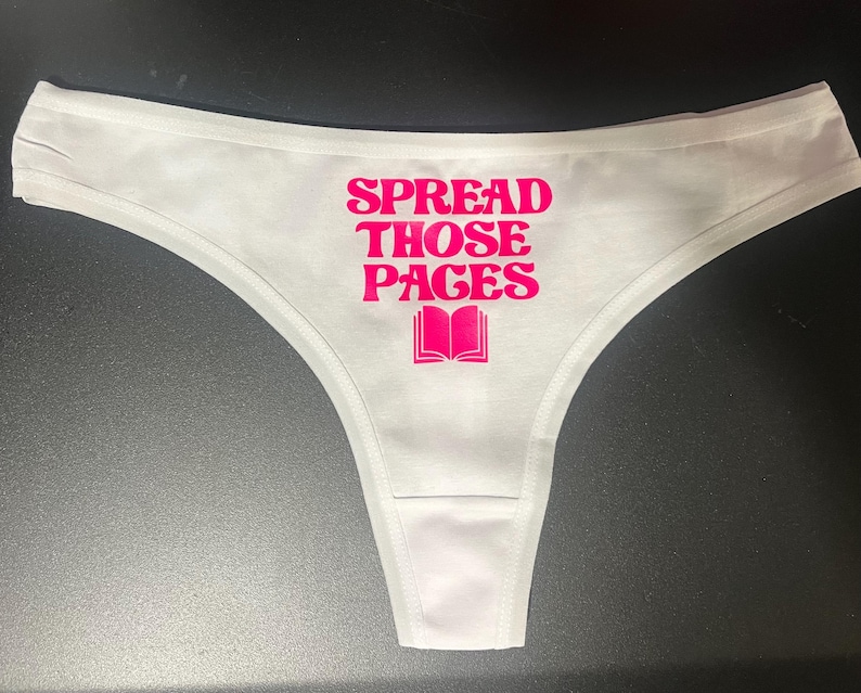 Spicy BookTok Gift for Dark Romance Bookworm Reader Underwear - Spread Those Pages Thong, Forbidden Desire image 10