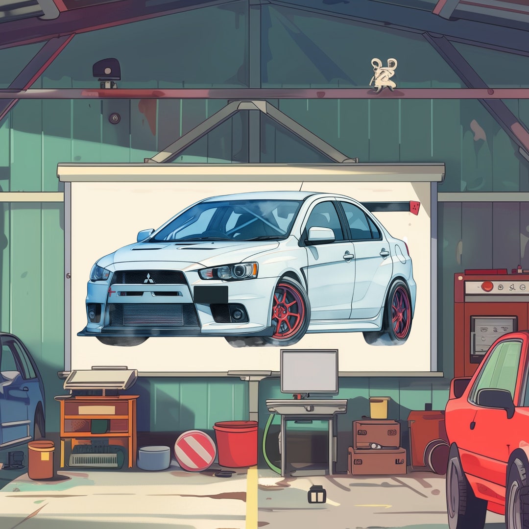 Mitsubishi Lancer Evo X Digital Stickers Multiple Sizes Pngs &amp; SVG ...