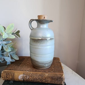 Vintage Frankoma Blue Syrup Jug Vase Decanter Handmade Blue Pottery Accent Piece Frankoma Pottery Functional Art Housewarming Gift