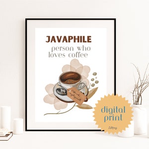 Coffee Lover - Printable Wall Art/Wall Decor/Digital Download/Bathroom Decor/Art & Collectibles/Digital Prints/Poster/Coffee Poster