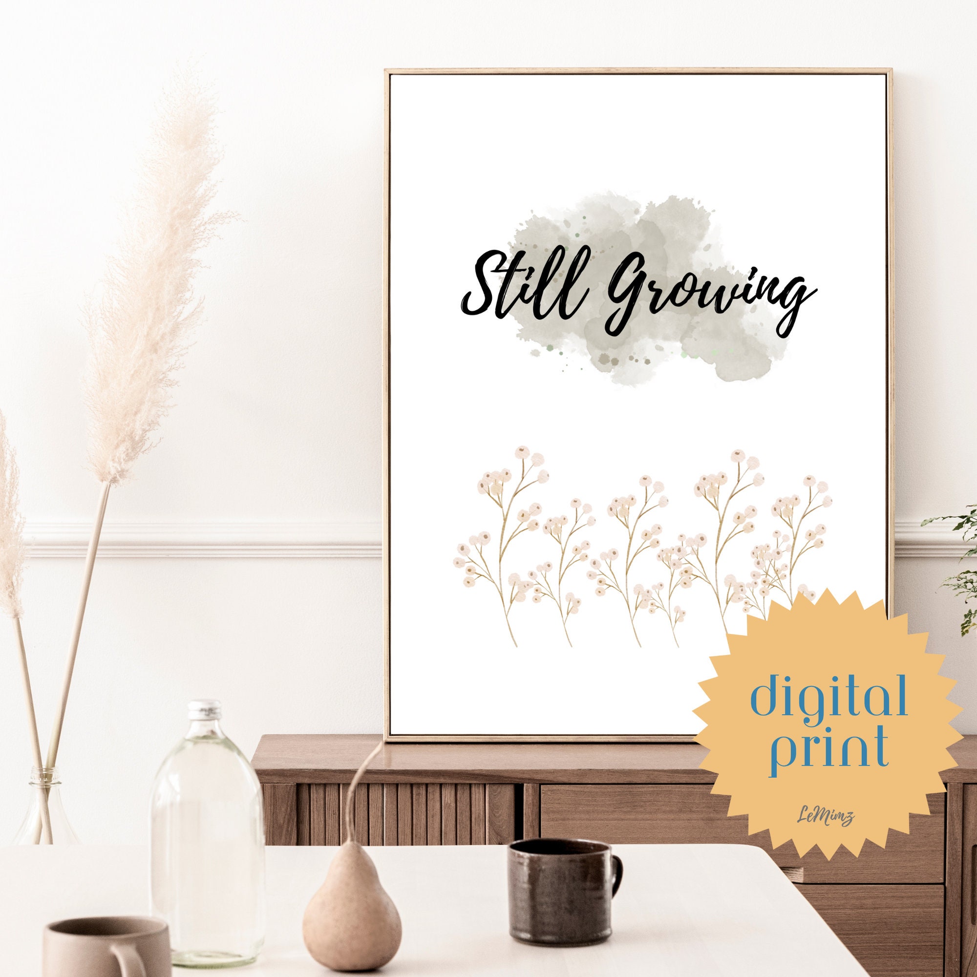 Quote Printable Wall Art - Flower Line Art Print/ Walldecor/poster Art ...