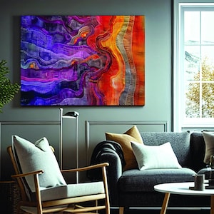 Aboriginal Inspired visually striking abstract Fabric Design we call &quot;FABRICA&quot; 1 Landscape Artwork  Easy Download, Print, Frame 7.5 US
