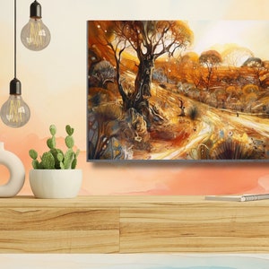 Epic Dreamscapes: Set 2 - Journey Through Australian Bushland. A charming landscape art piece. Instant digital download, Printable Wall Art.