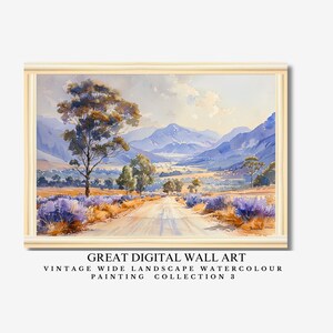 Vintage Wide 3Landscape Watercolour Art Easy Digital Download Fabulous View! Countryside-arts. The beau ty of countrysid e, a rte, WallArt3
