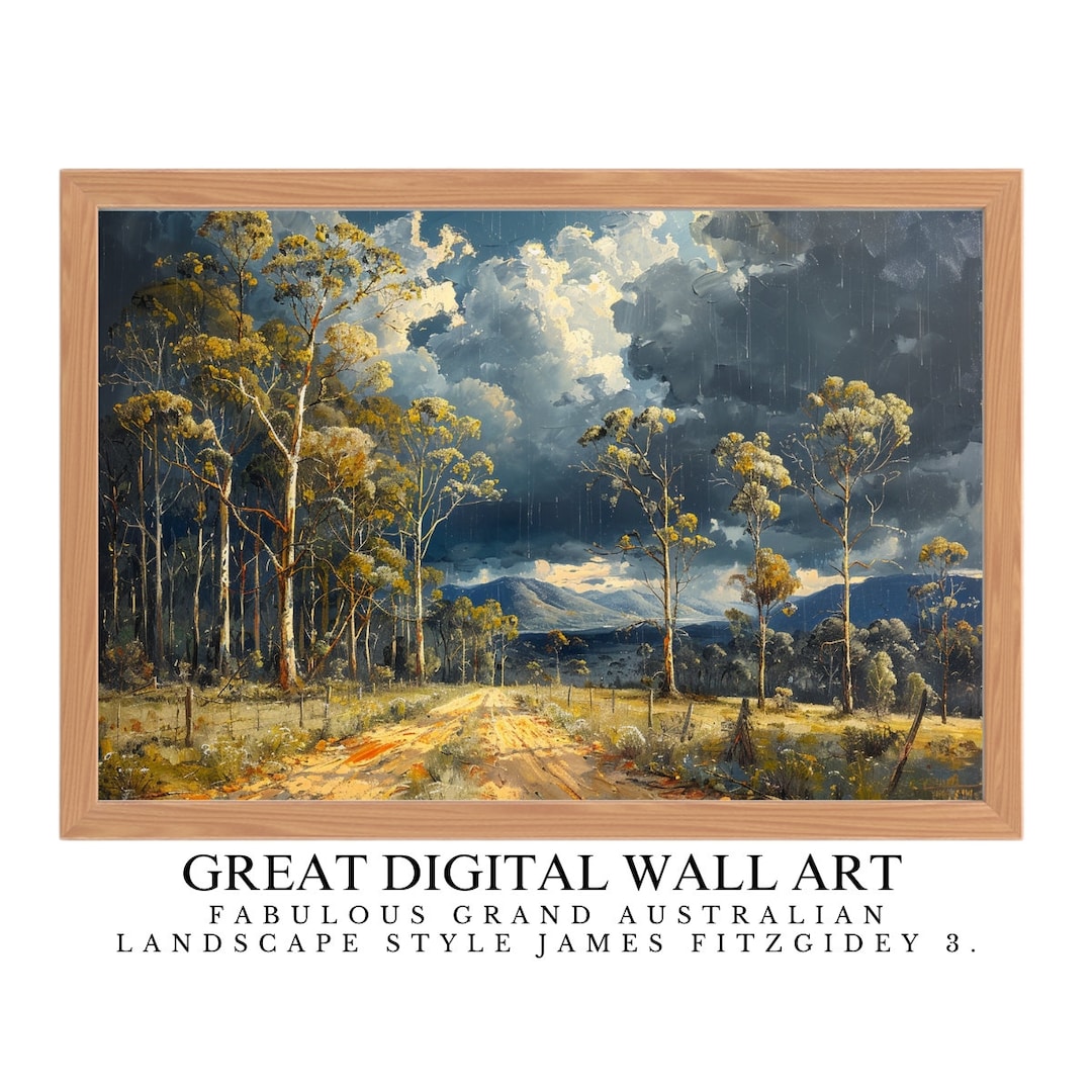 Australian 3 Landscape Style John Fitzgidey DIGITAL DOWNLOADS. Wall Art ...