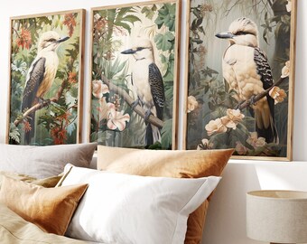 Kookaburra Wall Art Prints: Australian Native Birds (Digital Download)
