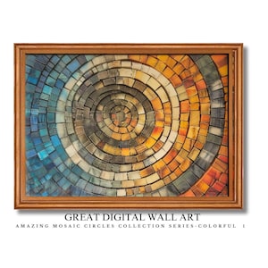 Contemporary Abstract Mesopotamian Mosaic Art Collection: Transform Your Space with Timeless Designs in 5 Aspect Ratios Timeless MosaicArt 1