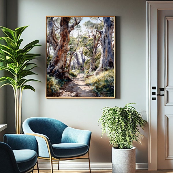 Australian Wall Art | Print Giant Silky Oak 2, Outback Landscape Rural Australian Decor DIGITAL DOWNLOADS. beautiful Prints Unique, stunning