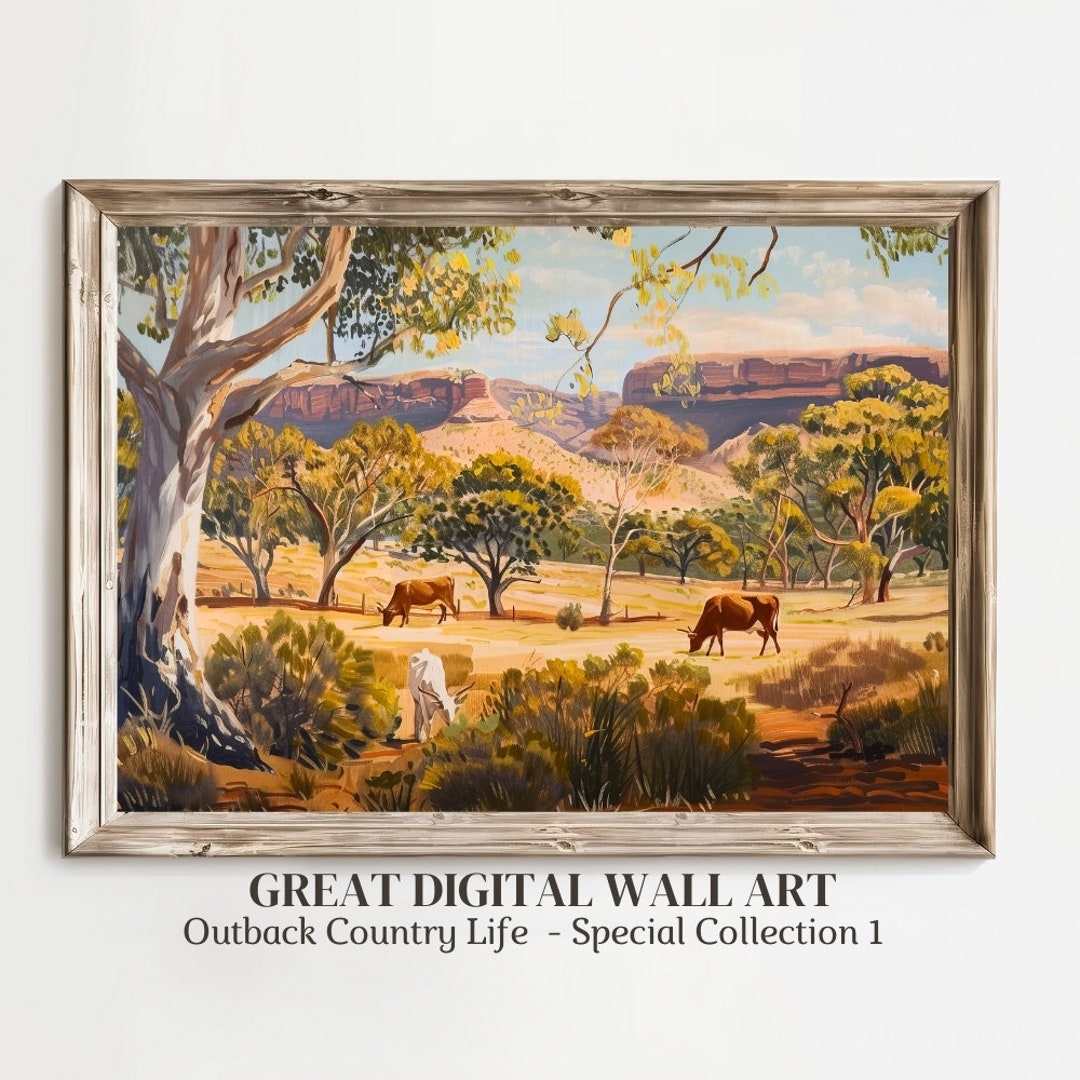 Rustic Outback Rustic Outback Country Life Landscape Vintage
