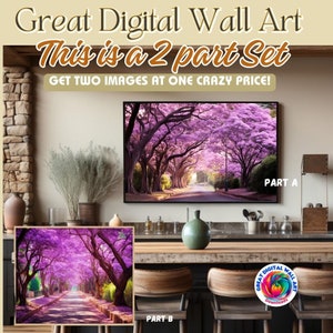 Avenue of Pleasure Jacaranda Tree Australia, Jacaranda images, Tree art Prints, Australian Trees Wall art, Instant download 2 PartSet Set 2