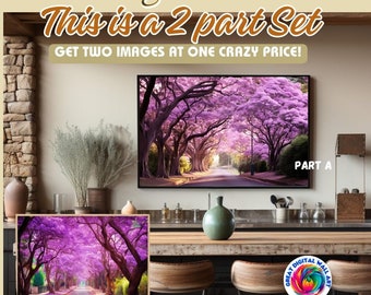 Avenue of Pleasure Jacaranda Tree Australia, Jacaranda images, Tree art Prints, Australian Trees Wall art, Instant download 2 PartSet Set 2