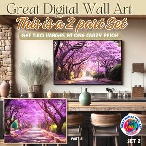 Avenue of Pleasure Jacaranda Tree Australia, Jacaranda images, Tree art Prints, Australian Trees Wall art, Instant download 2 PartSet Set 1