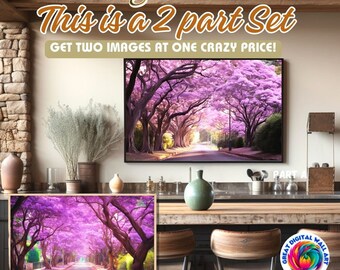 Avenue of Pleasure Jacaranda Tree Australia, Jacaranda images, Tree art Prints, Australian Trees Wall art, Instant download 2 PartSet Set 1