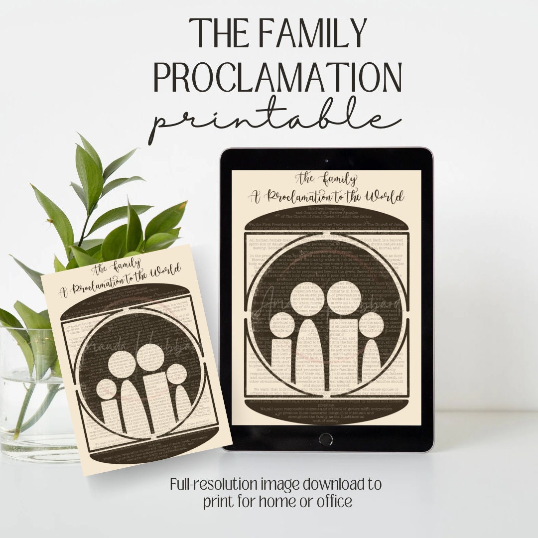 The Family Proclamation Digital Download Printable Artwork - Etsy