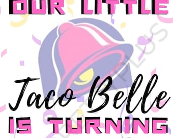 Invitación de cumpleaños de Taco Bell - Descarga digital, personalizable / Primera fiesta de cumpleaños de Taco Bell / Invitaciones a la fiesta de Taco Bell