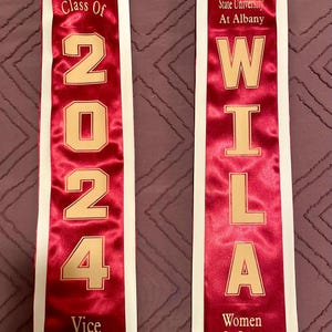 GRADUATION STOLE Custom Graduation Stole Graduation Stole Sorority Stole Fraternity Stole Honors Stole College Graduation Stole Custom Stole
