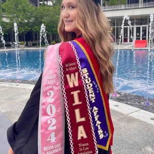 GRADUATION STOLE Custom Graduation Stole Graduation Stole Sorority Stole Fraternity Stole Honors Stole College Graduation Stole Custom Stole