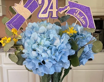 graduation picks - personalized graduation picks - custom graduation centerpiece decoration - graduation pick set - grad centerpeice