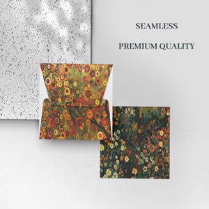 20 Klimt Floral Digital Papers - Gustav Klimt Inspired Seamless Pattern ...