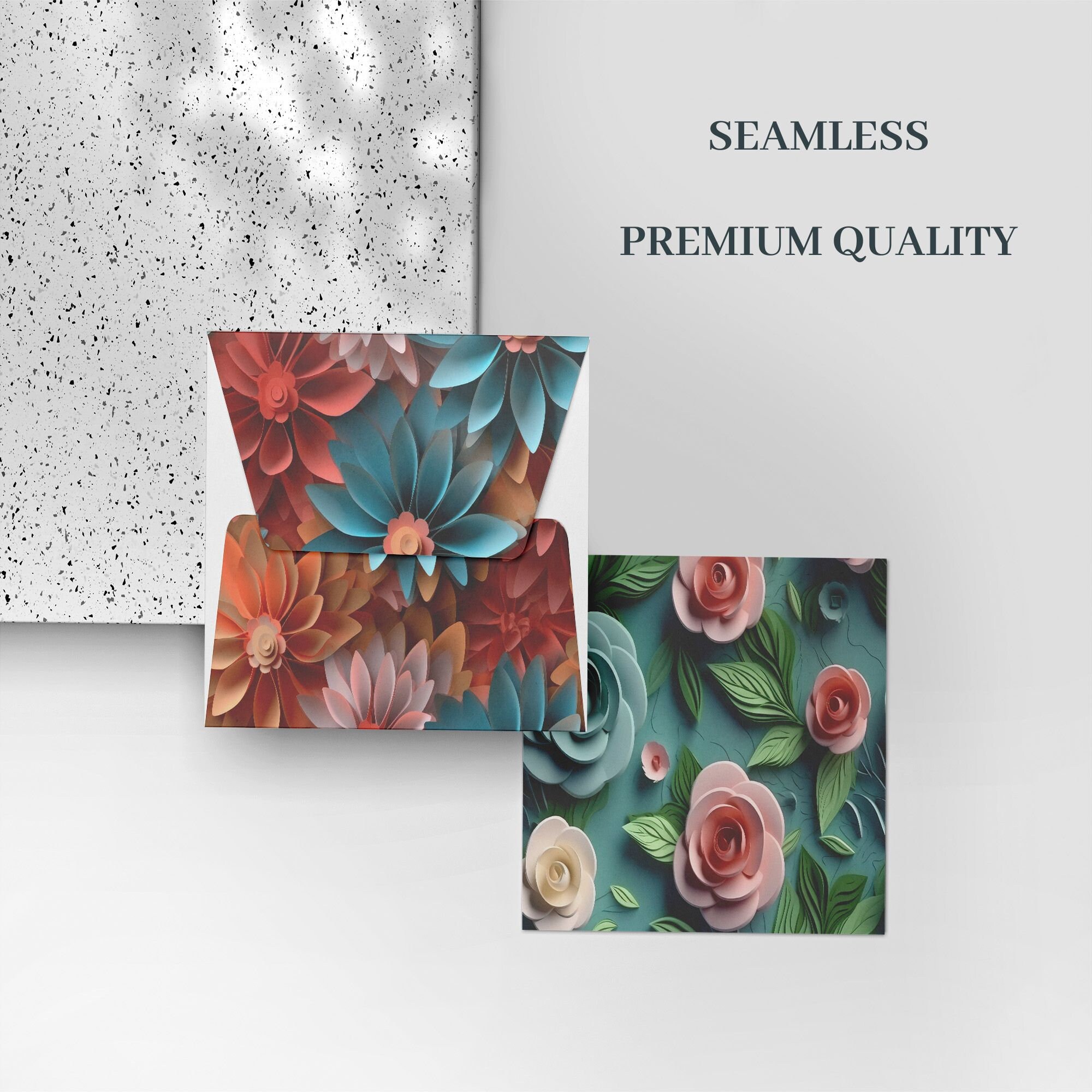 20 3D Medley Digital Papers - Sublimination Scrapbook, Seamless Digital ...