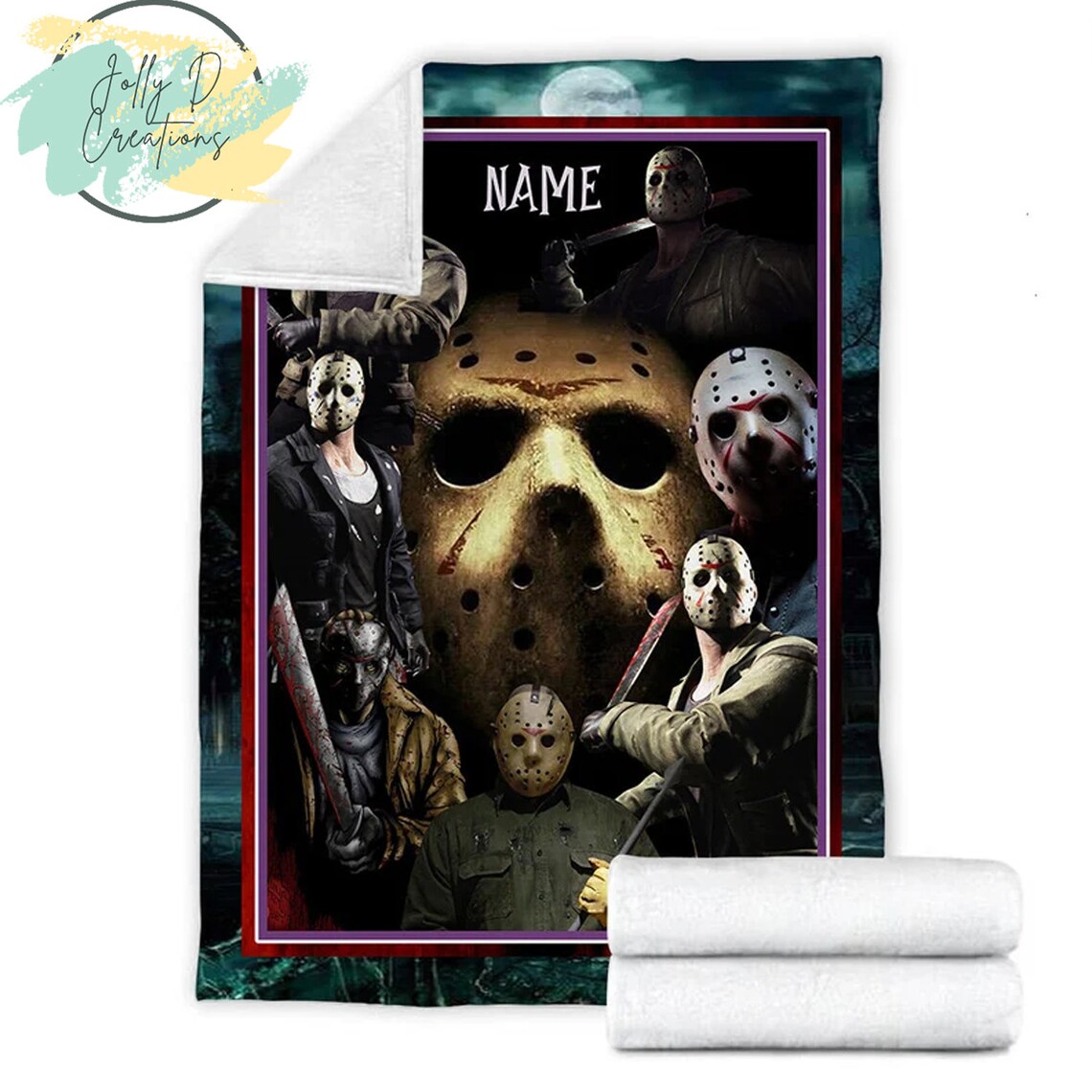 Personalized Name Jason Voorhees Blanket Serial Killers Etsy