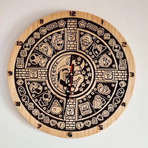 Super Mario laser engraving Clock Wall