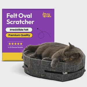 Rascador de fieltro y cartón para gatos, almohadilla ecológica de doble capa de cartón, poste rascador con base de fieltro para gatos, panel rascador