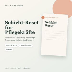 Schichtdienst Planer für Pflegekräfte – Stressabbau, Abgrenzung & Erholung nach dem Dienst | Self Care PDF Deutsch