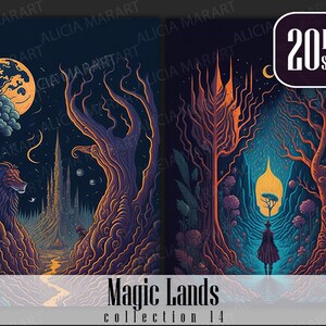 Magic Lands Journal Kit, Magic Land Story like, Ephemera Collage, Digital Folder, Digital Prints, Pages for Scrapbooking, Scrapbook Paper