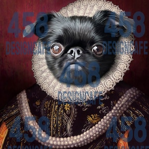Fancy Brussels Griffon Digital Download Painting