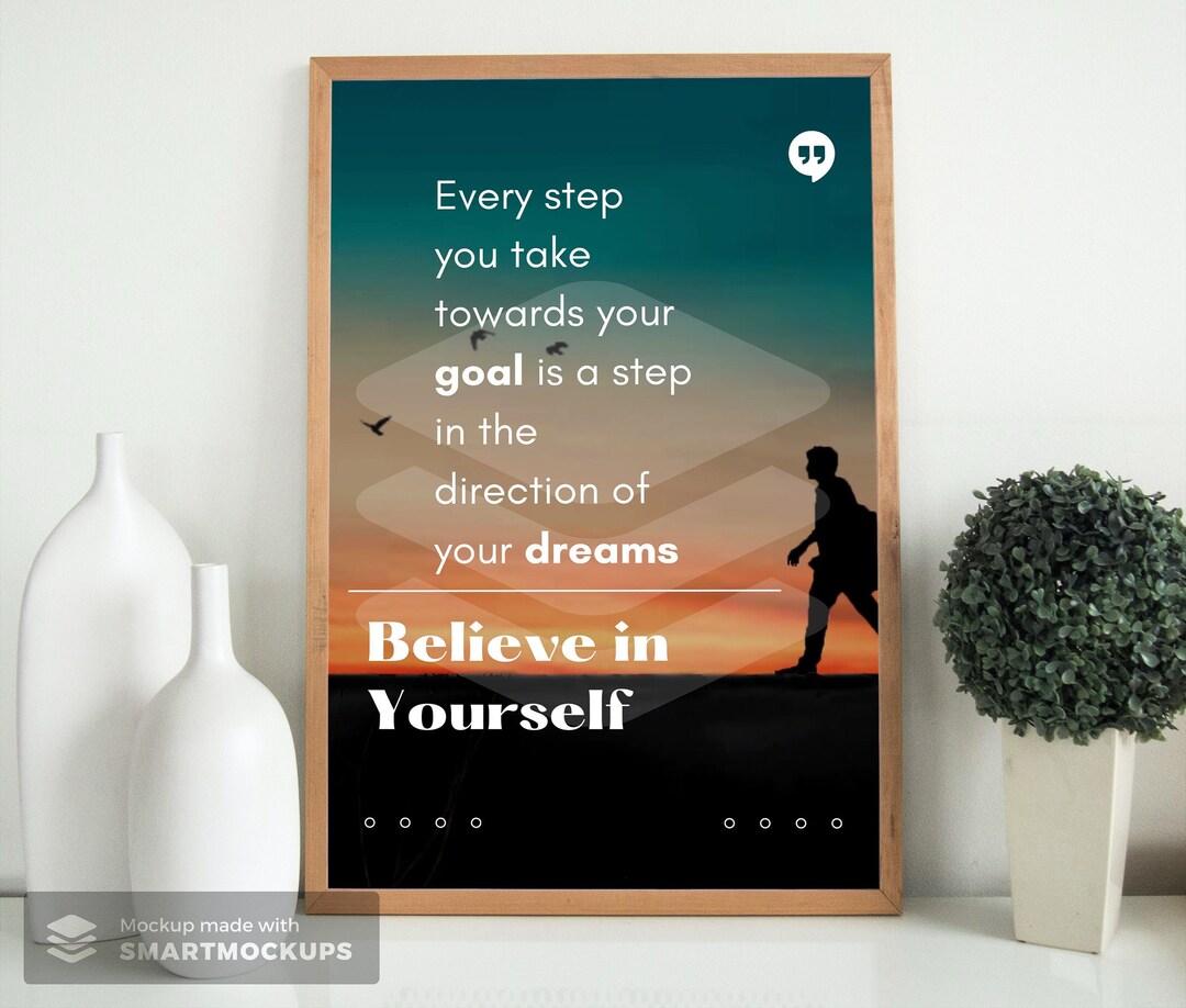 Motivational Wall Art, Printable Inspirational Quote, Positive Affirmation Print, Digital ...