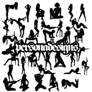 Exotic Dancer Stripper 40 Clipart SVG Bundle Zip File