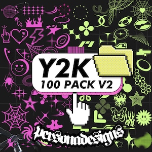 Y2K Vector Shapes Streetwear for Logo Design SVG cricut outline